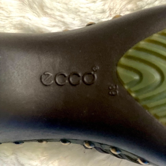 ECCO green leather clogs size 39. - Picture 6 of 6
